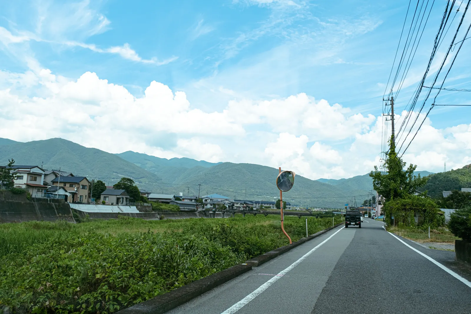 道中がThe 夏って感じの景色