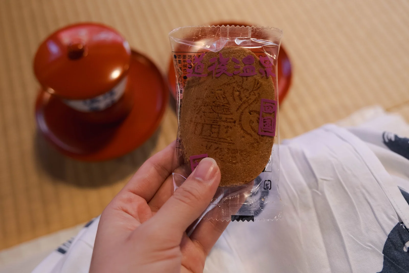 お茶とお茶菓子をいただいて、しばしリラックスタイム。