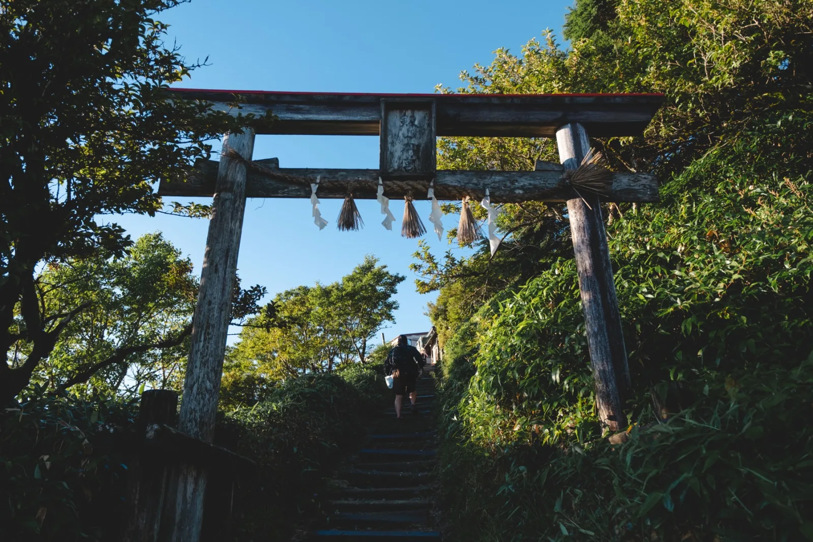ここを登れば劔山本宮宝蔵石神社があり、 頂上がもうすぐ、そこ。